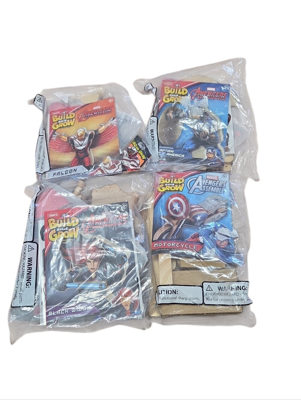 Build And Grow Lowes Avengers Marvel New Lot Of 4 Kits‎ Craft Captain America